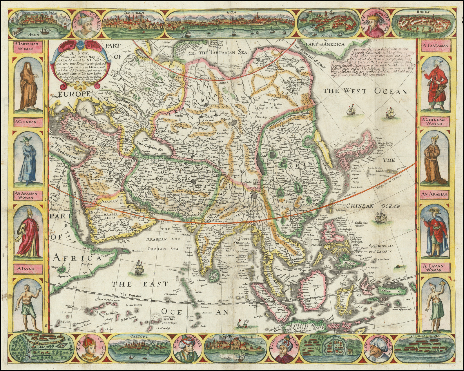 A New Plain, and Exact Map of Asia, described by N:I: Visscher