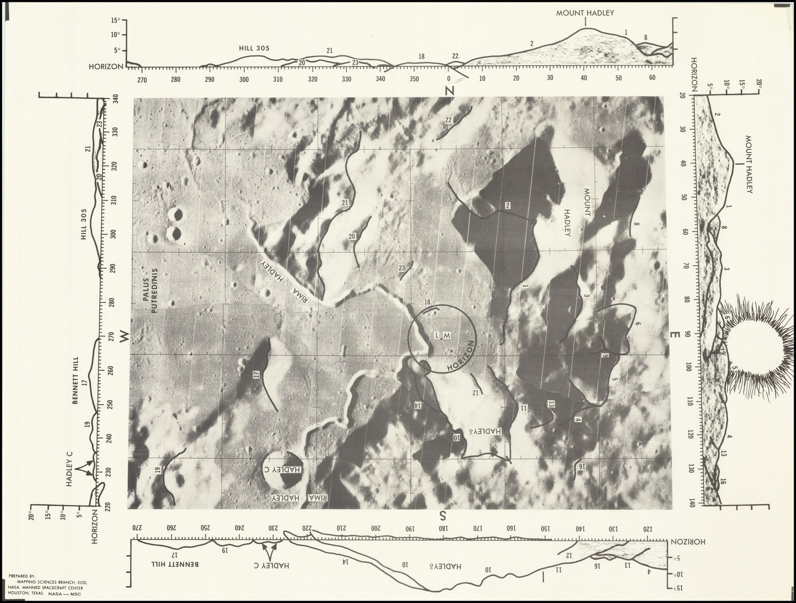 Apollo 15 Map And Image Library Nasa Apollo 15 Launch Canvas Print