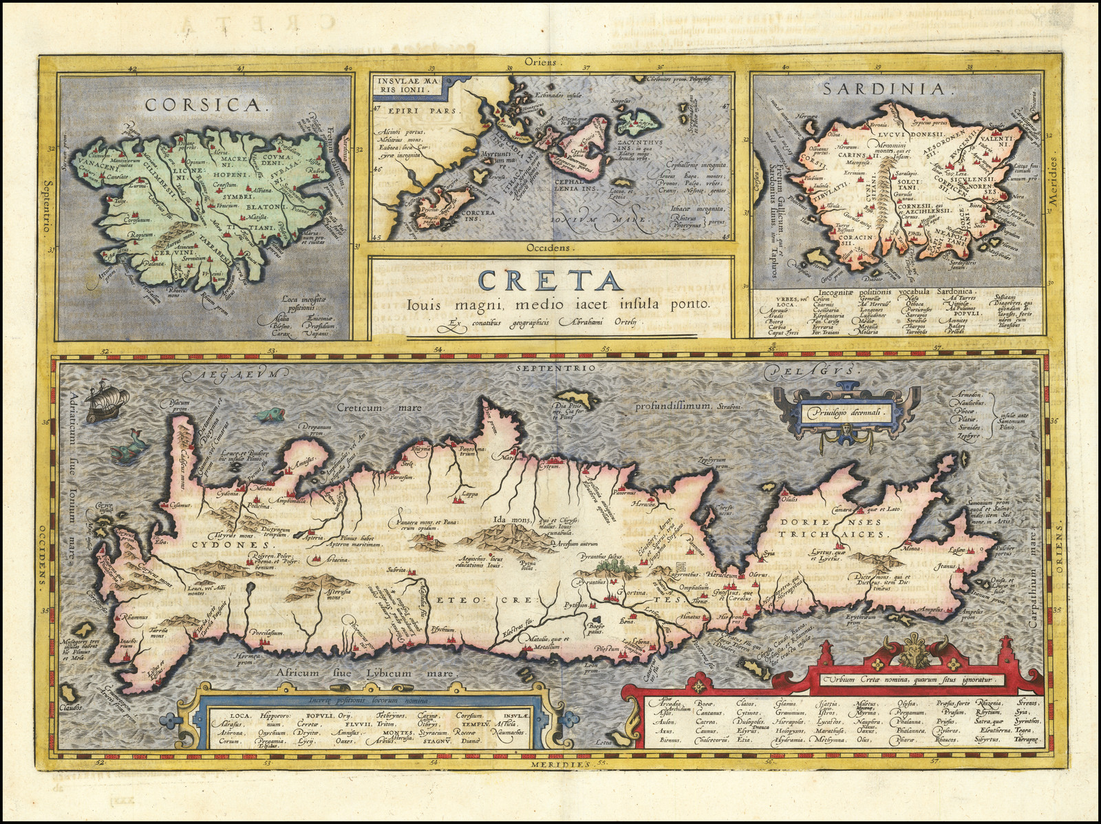 Crete Corsica Sardinia Corsica And Sardinia And Creta And Insulae Mari Ionii 9188