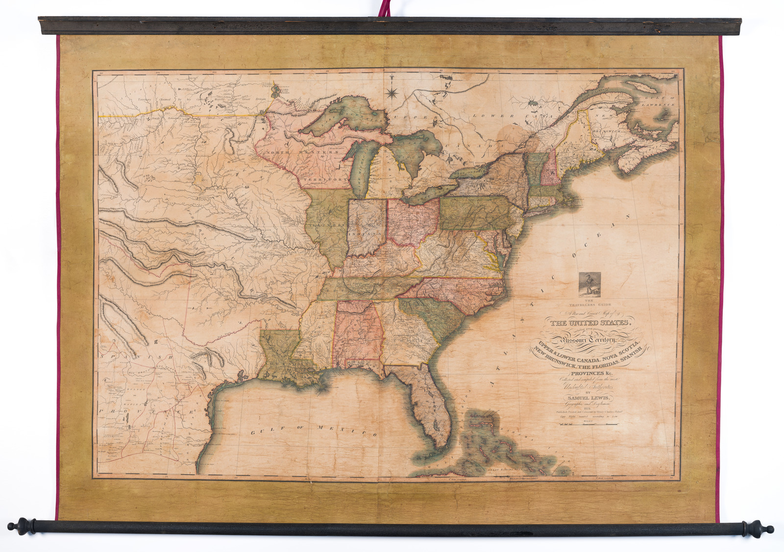 The Travellers Guide A New and Correct Map of the United States