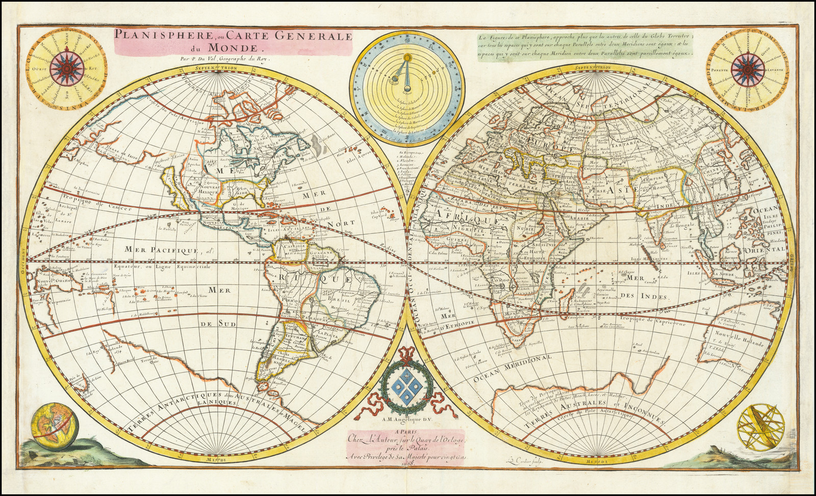 A rare and curious planisphere - Rare & Antique Maps
