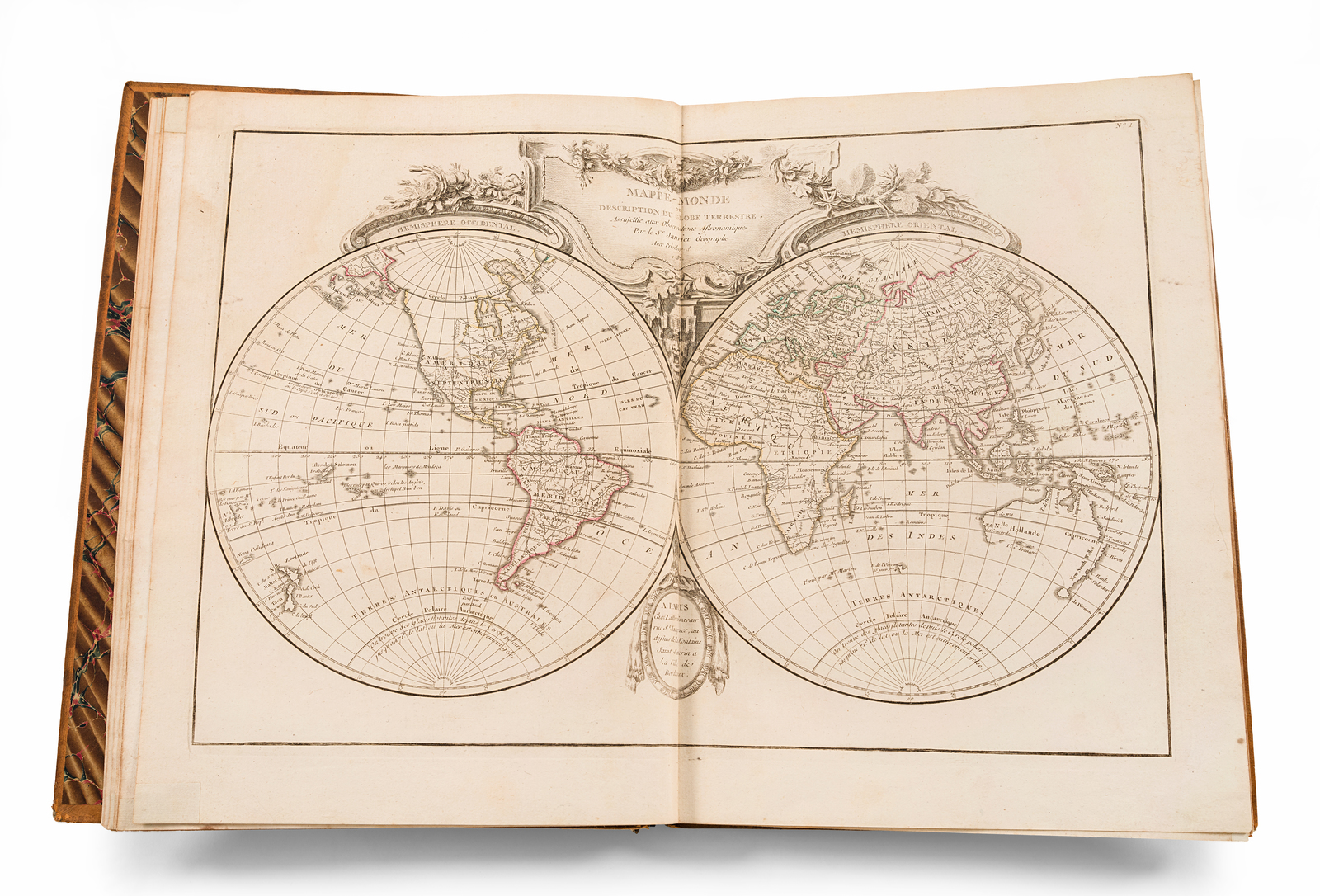 BONNE : Atlas moderne ou collection de cartes sur toutes les parties du  globe terrestre par plusieurs