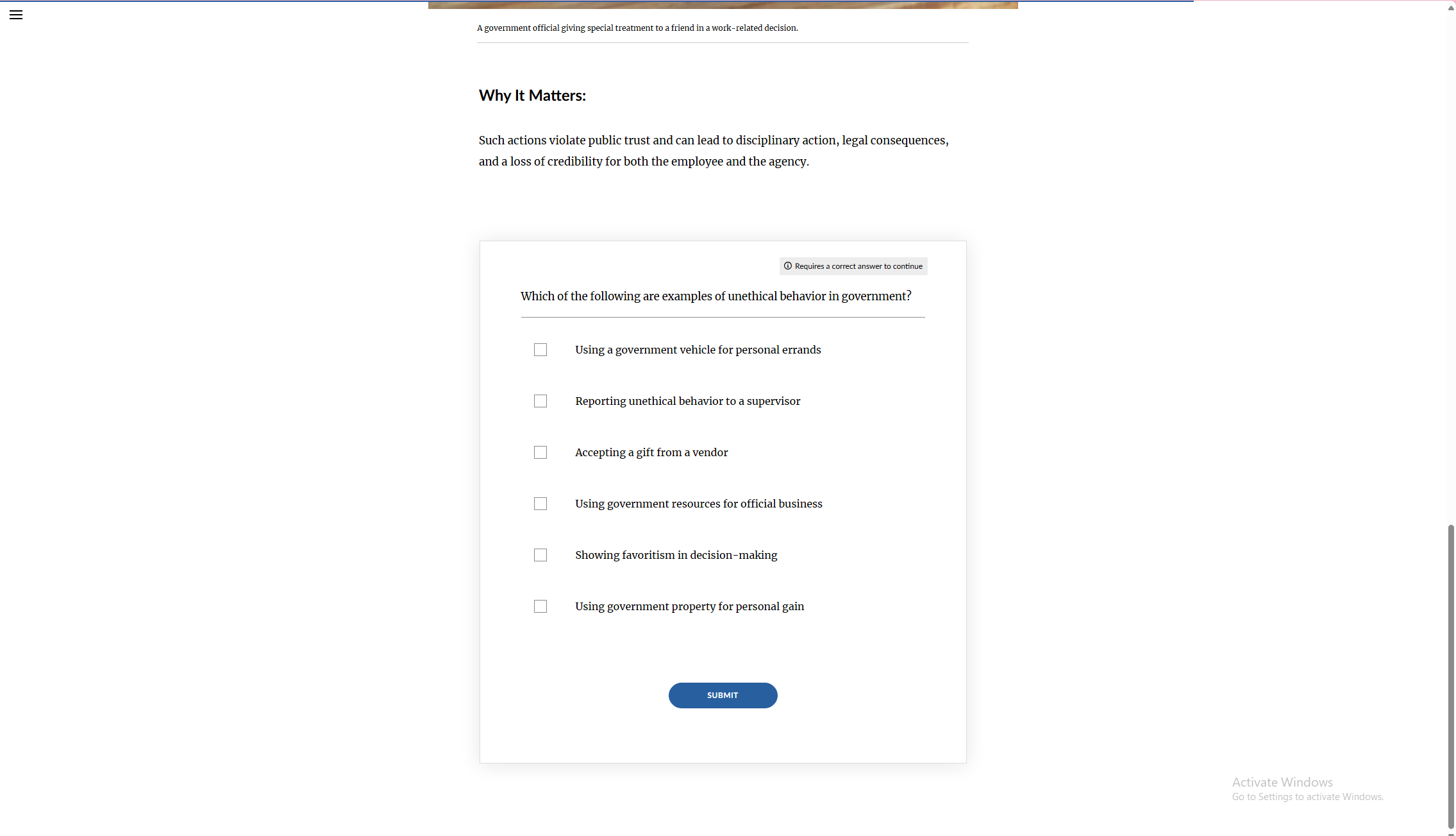 Interactive Ethics Content