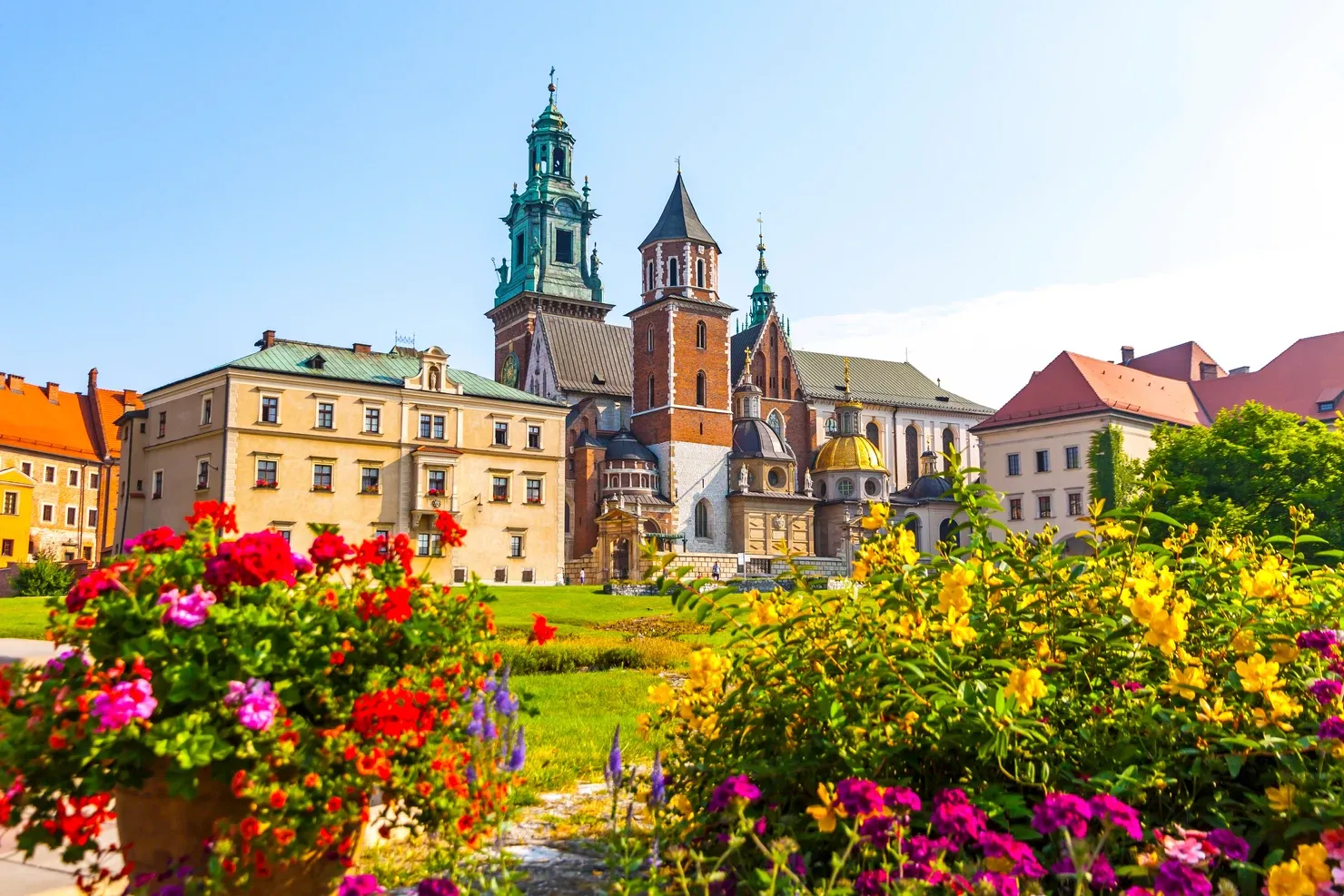 The Wawel Royal Castle complex in Krakow, Poland.