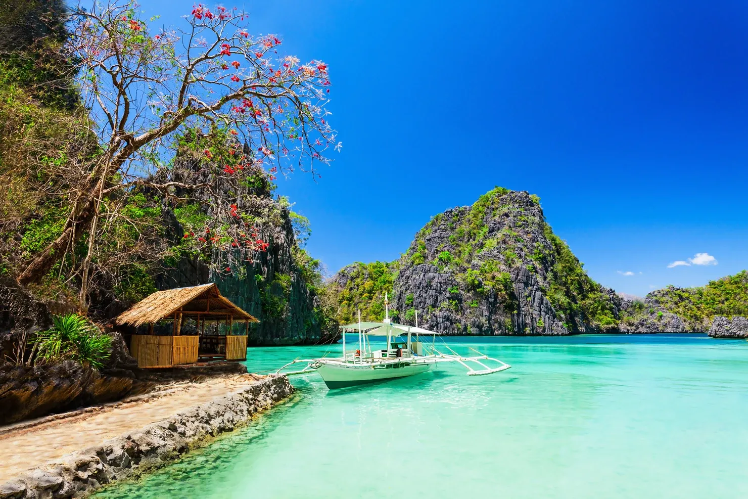 Filipino boat in the sea, Coron, Philippines