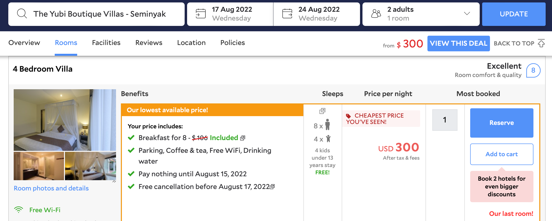 Hotel price on Agoda, Bali