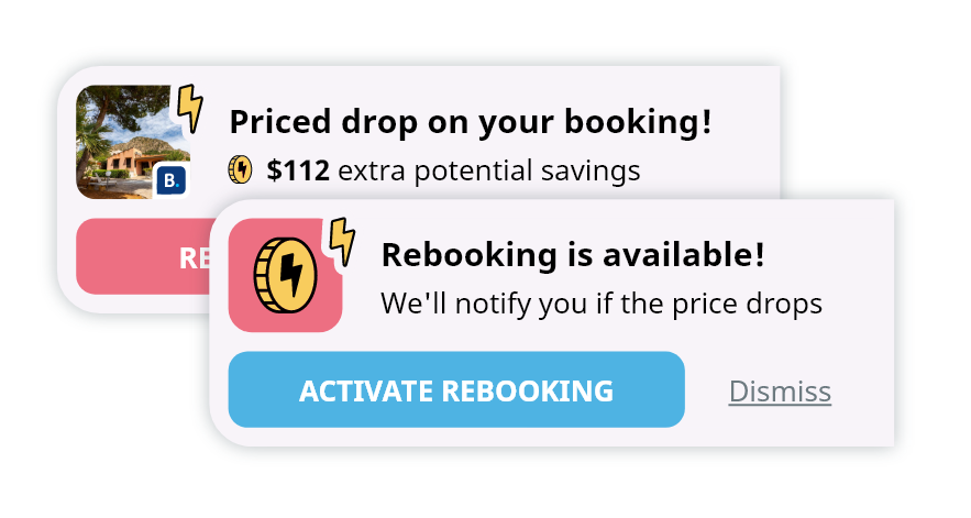 RatePunk rebooking feature