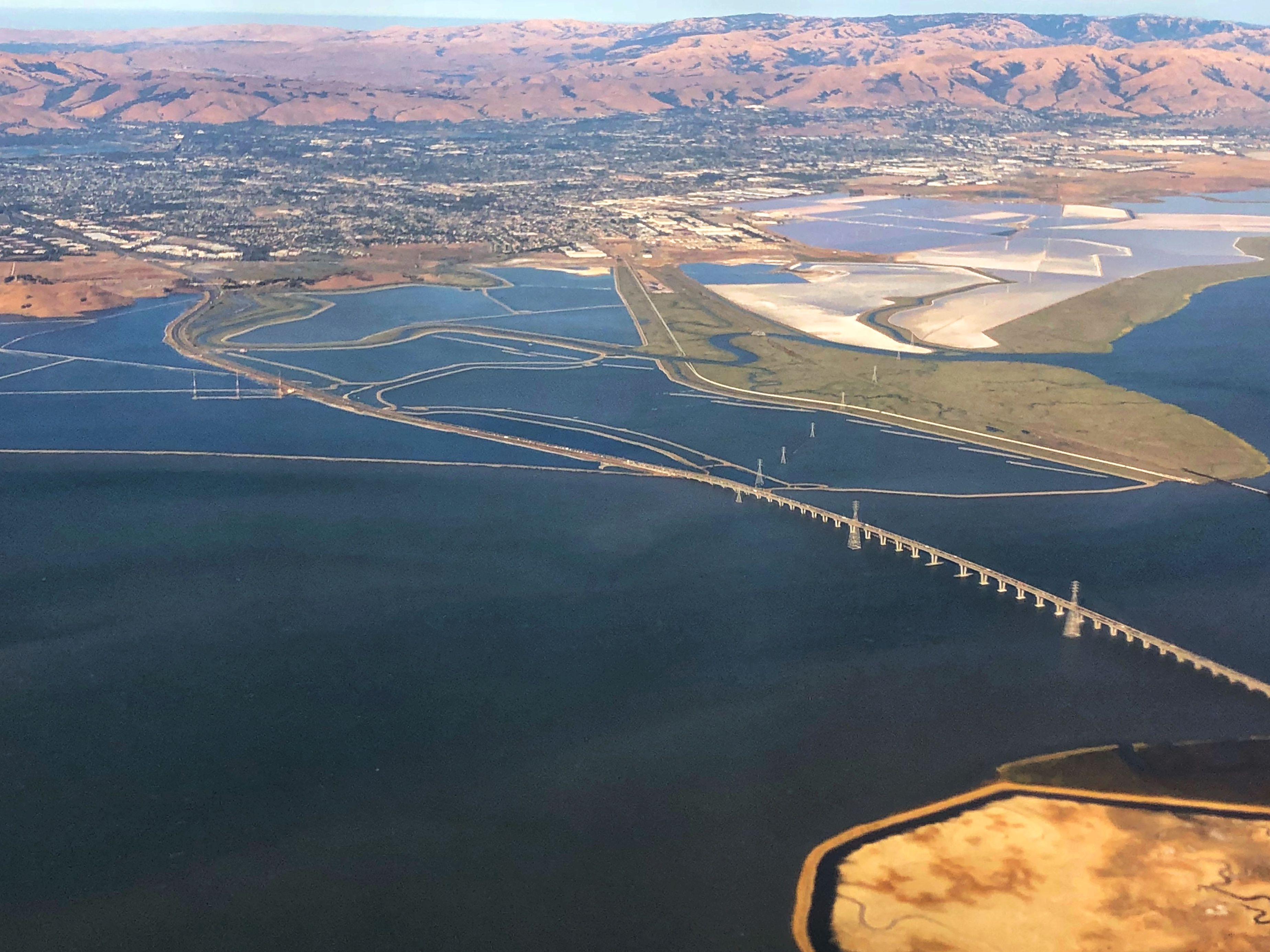 San Mateo-Hayward Bridge from above view
