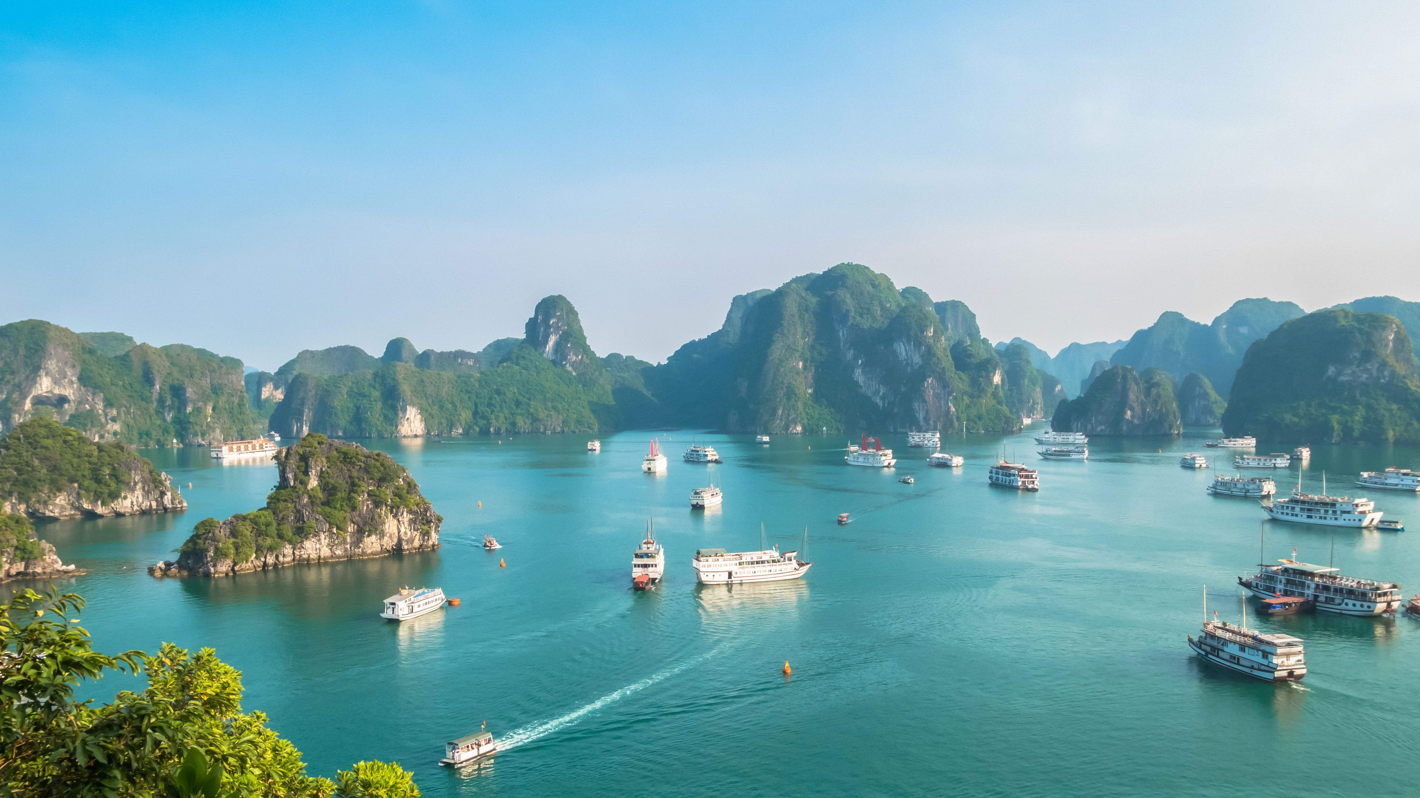 Halong Bay landscape view from the Ti Top Island in Vietnam