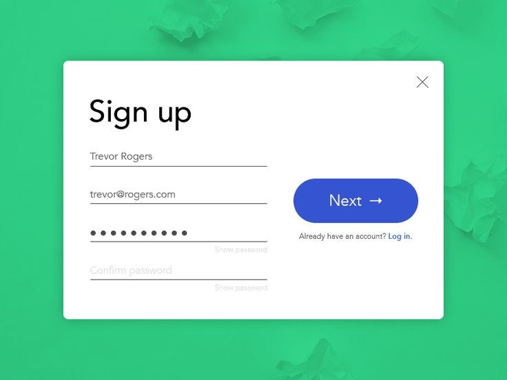 sign up image example