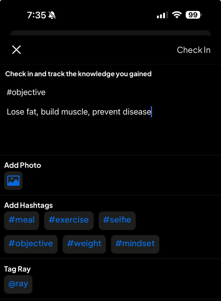 screenshot check in objective
