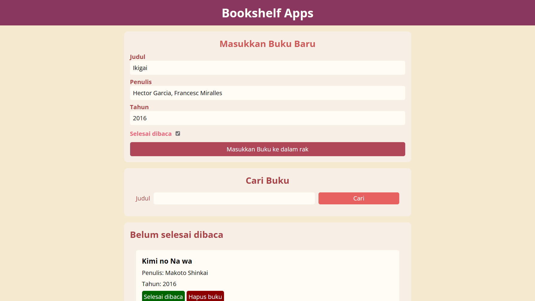 Bookshelf-Apps
