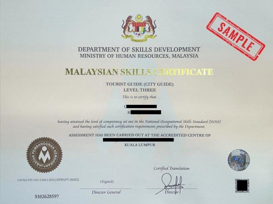 tour guide malaysia license