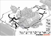 BMW E90 E92 E93 M3 kiegyenlítő tartály vízcső - 11537838215 - Schmiedmann 