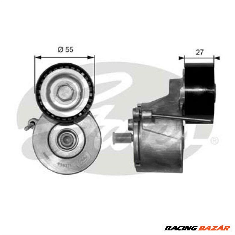 GATES t38371 Generátor/klíma szíj feszítőgörgő - PEUGEOT, FORD, MAZDA, CITROEN, SUZUKI 1. kép