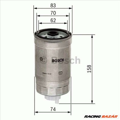 BOSCH 1457434329 Üzemanyagszűrő - VOLKSWAGEN, LAND ROVER, AUDI, SKODA