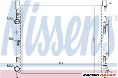 NISSENS 637623 Motorvízhűtő - RENAULT, MERCEDES-BENZ