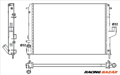 NRF 53092 Motorvízhűtő - DACIA, RENAULT