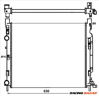NRF 53002 Motorvízhűtő - RENAULT