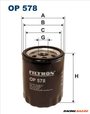 FILTRON op578 Olajszűrő - ALFA ROMEO, FIAT, LANCIA, SEAT, ZASTAVA, AUTOBIANCHI, INNOCENTI