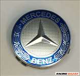 Mercedes -hez közép, (75 mm) SZETTben élénk kék-króm