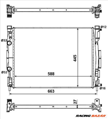 NRF 58329 Motorvízhűtő - RENAULT