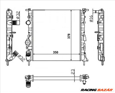 NRF 58023 Motorvízhűtő - DACIA, NISSAN, RENAULT