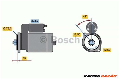 BOSCH 0 986 018 390 Önindító - VOLKSWAGEN, FORD, SEAT, AUDI, SKODA