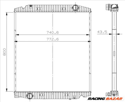 NRF 559567 Motorvízhűtő - CITROEN, TALBOT, ALFA ROMEO, RENAULT, OPEL, VOLVO, NISSAN