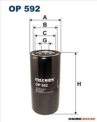 FILTRON op592 Olajszűrő - VOLVO, SEAT, SAAB, AUSTIN, ROVER, JAGUAR, FIAT