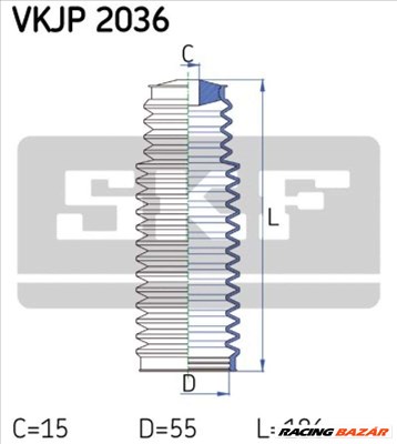 SKF VKJP 2036 Kormánymű gumiharang készlet - BMW