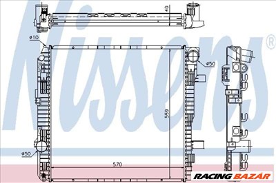 NISSENS 62794A Motorvízhűtő - SUBARU, MITSUBISHI, NISSAN, PEUGEOT, PORSCHE, RENAULT, CITROEN