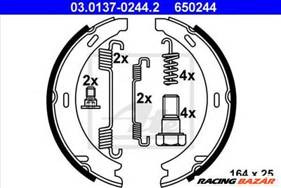 ATE 03.0137-0244.2 - kézifék fékpofakészlet MERCEDES-BENZ