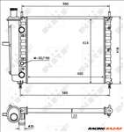 NRF 58016 Hűtőradiátor