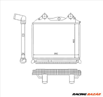 NRF 30204 Intercooler - PEUGEOT, HONDA, VOLVO, VAUXHALL, FORD, CHEVROLET, MERCEDES-BENZ