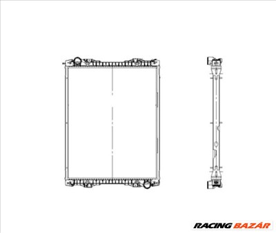 NRF 519743 Motorvízhűtő - PEUGEOT, CITROEN, RENAULT, FORD, LANCIA