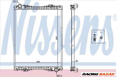 NISSENS 672590 Motorvízhűtő - PEUGEOT, CITROEN, RENAULT, FORD