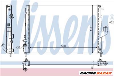 NISSENS 637613 Motorvízhűtő - DACIA, RENAULT, LADA