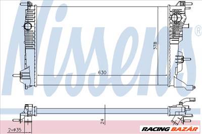 NISSENS 637647 Motorvízhűtő - RENAULT
