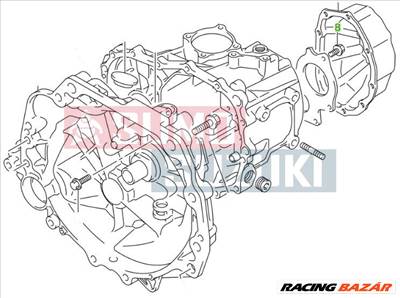 Suzuki Függőcsapszeg csavar+alátét