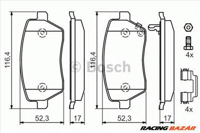 BOSCH 0 986 494 160 - fékbetét OPEL SUZUKI VAUXHALL