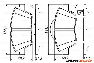 BOSCH 0 986 494 755 - fékbetét HYUNDAI KIA