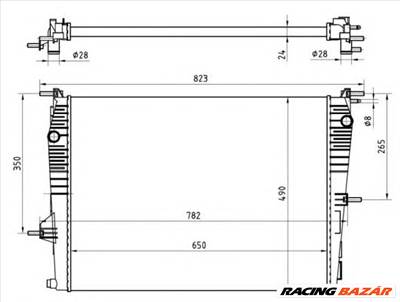 NRF 53965 - Vízhűtő (Hűtőradiátor) RENAULT