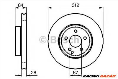 BOSCH 0 986 479 040 - féktárcsa MERCEDES-BENZ