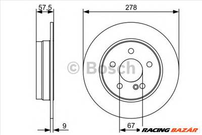 BOSCH 0 986 479 409 - féktárcsa MERCEDES-BENZ