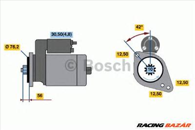 BOSCH 0 986 020 250 - önindító AUDI SEAT SKODA VW