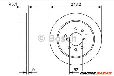 BOSCH 0 986 479 D34 - féktárcsa SUZUKI