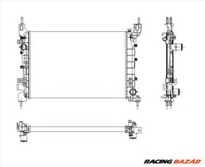 NRF 54504 - Vízhűtő (Hűtőradiátor) FIAT