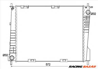 NRF 53125 - Vízhűtő (Hűtőradiátor) RENAULT