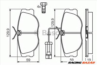 BOSCH 0 986 460 942 - fékbetét ALFA ROMEO FIAT LANCIA